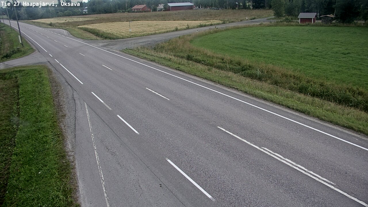 Weather Camera Image Väg 27 Haapajärvi, Oksava, Haapajärvi, Pohjois-Pohjanmaa