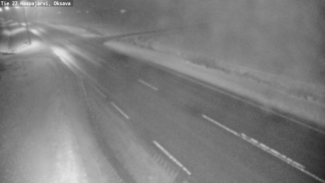 Weather Camera Image Väg 27 Haapajärvi, Oksava, Haapajärvi, Pohjois-Pohjanmaa