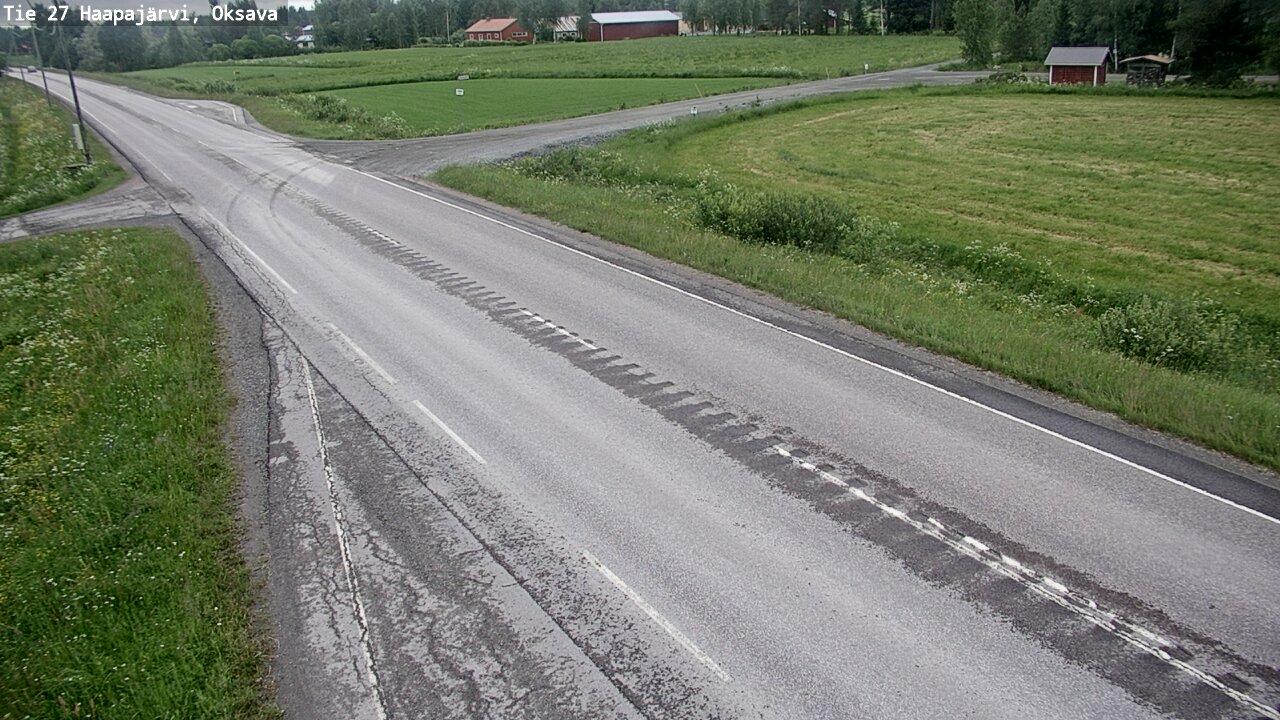 Weather Camera Image Väg 27 Haapajärvi, Oksava, Haapajärvi, Pohjois-Pohjanmaa