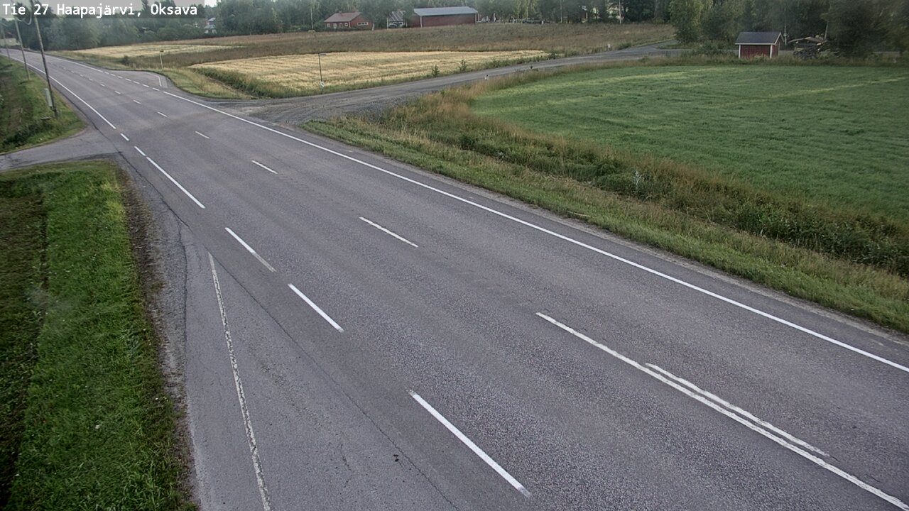 Weather Camera Image Väg 27 Haapajärvi, Oksava, Haapajärvi, Pohjois-Pohjanmaa