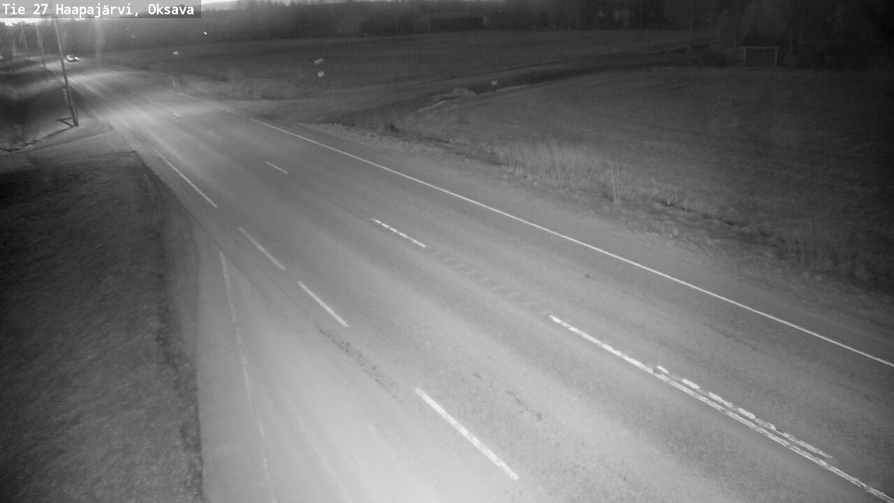 Weather Camera Image Road 27 Haapajärvi, Oksava, Haapajärvi, Pohjois-Pohjanmaa