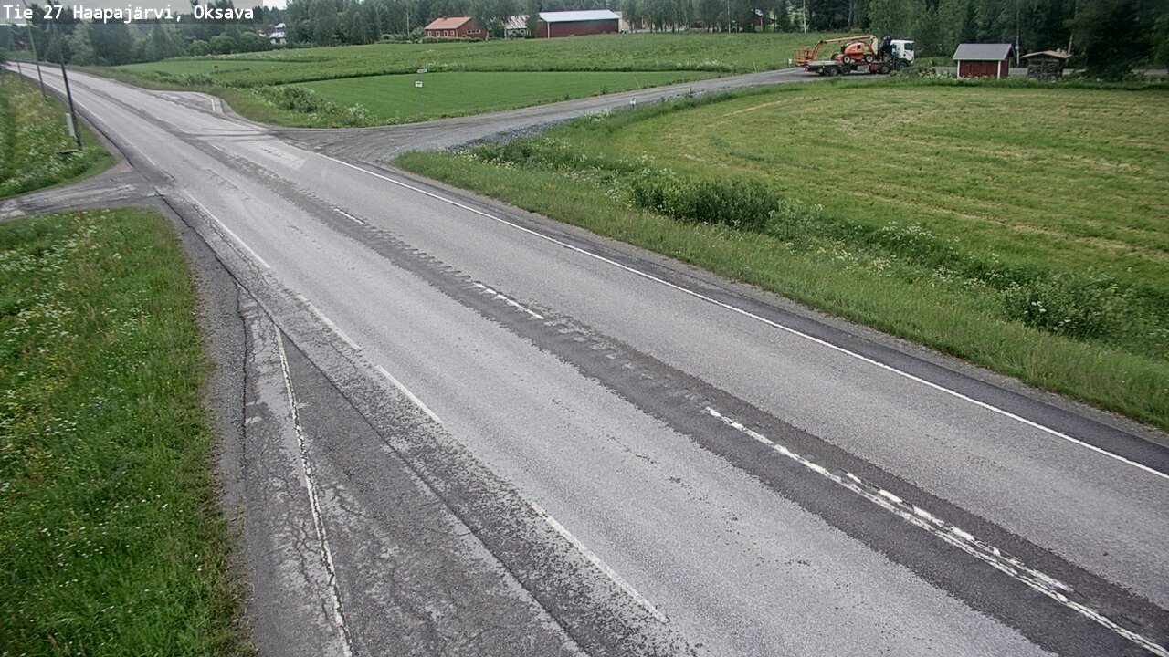 Weather Camera Image Väg 27 Haapajärvi, Oksava, Haapajärvi, Pohjois-Pohjanmaa