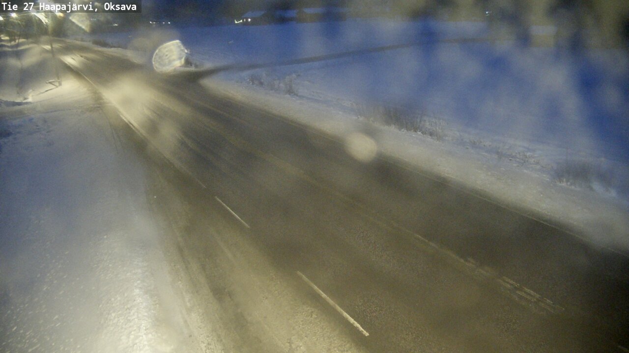 Weather Camera Image Väg 27 Haapajärvi, Oksava, Haapajärvi, Pohjois-Pohjanmaa
