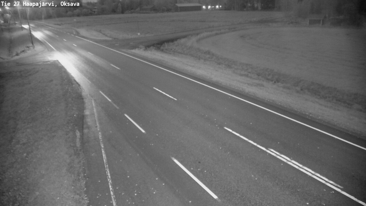 Weather Camera Image Road 27 Haapajärvi, Oksava, Haapajärvi, Pohjois-Pohjanmaa