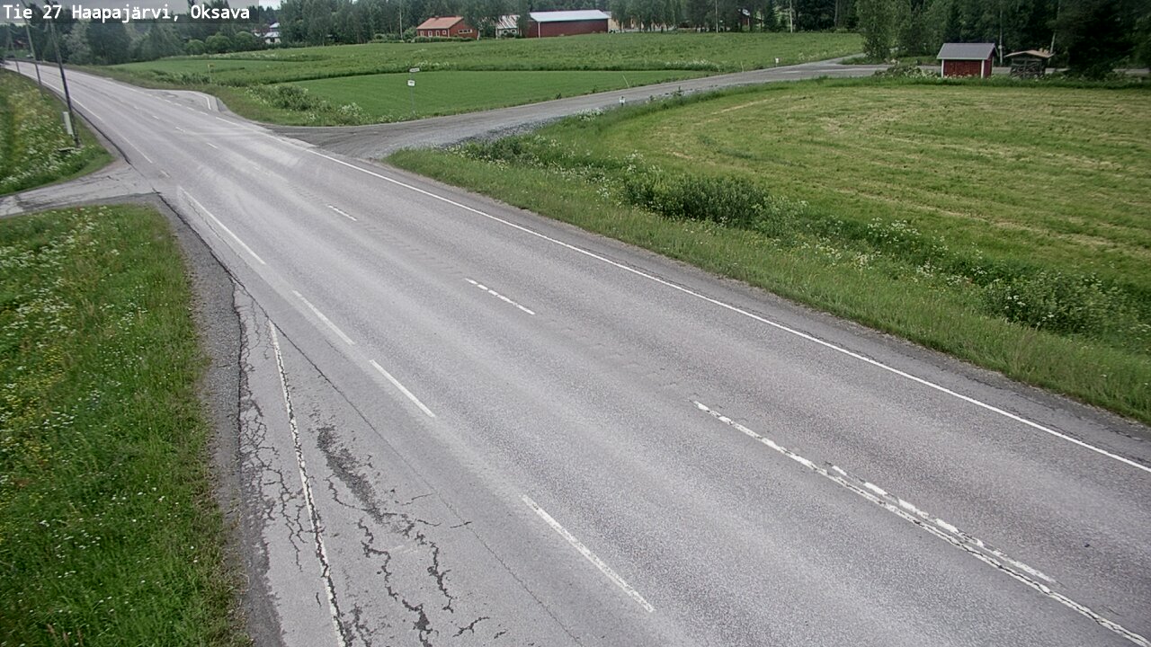 Weather Camera Image Väg 27 Haapajärvi, Oksava, Haapajärvi, Pohjois-Pohjanmaa
