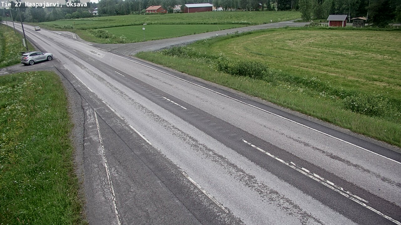 Weather Camera Image Väg 27 Haapajärvi, Oksava, Haapajärvi, Pohjois-Pohjanmaa