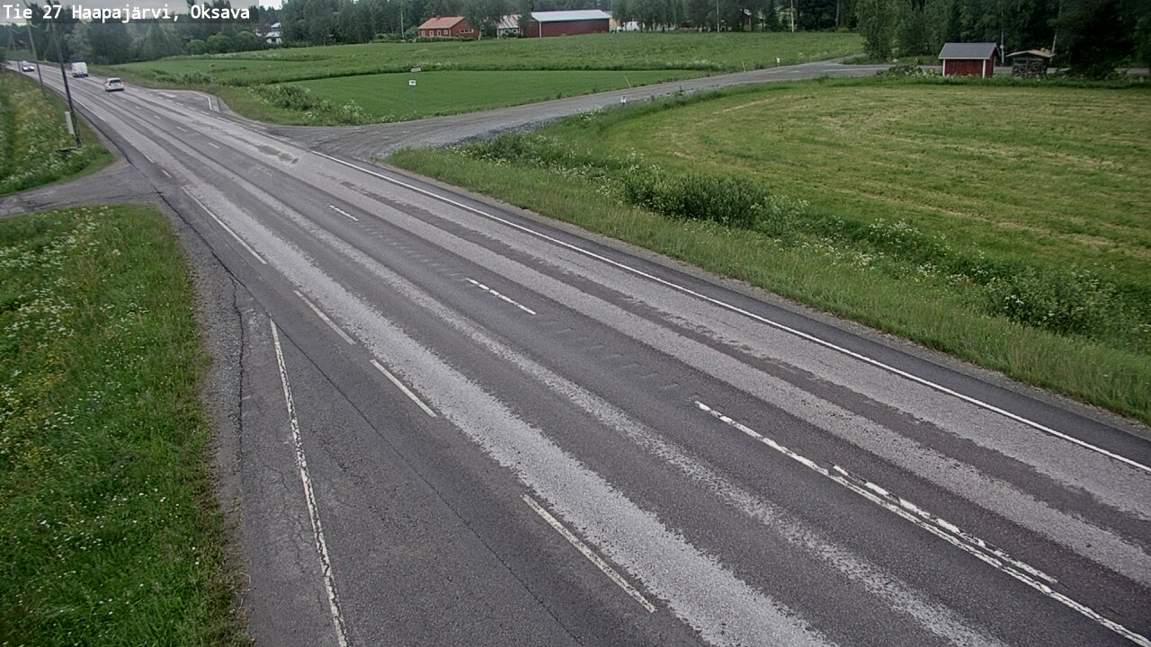 Weather Camera Image Väg 27 Haapajärvi, Oksava, Haapajärvi, Pohjois-Pohjanmaa