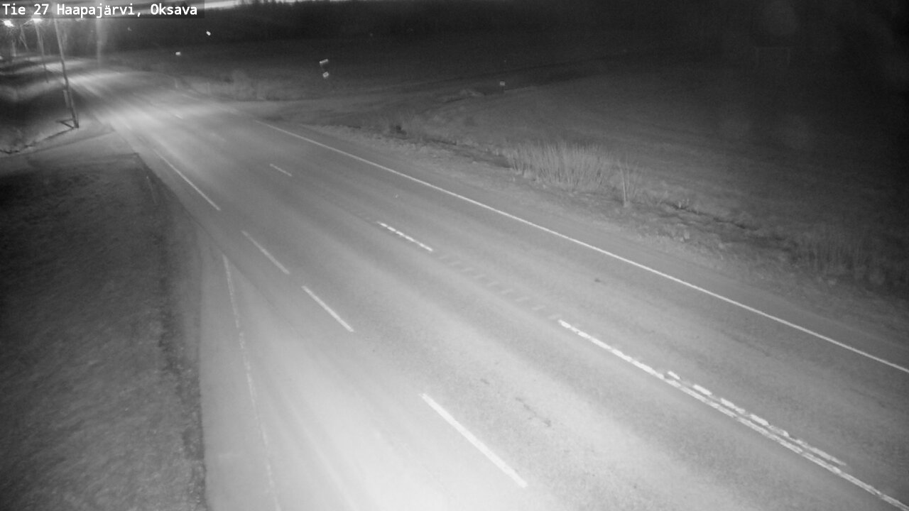 Weather Camera Image Road 27 Haapajärvi, Oksava, Haapajärvi, Pohjois-Pohjanmaa