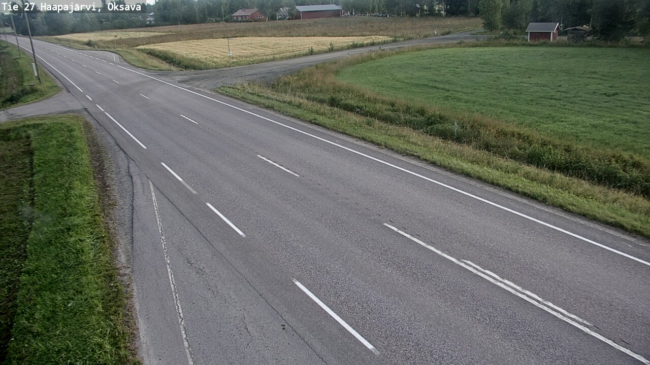 Weather Camera Image Väg 27 Haapajärvi, Oksava, Haapajärvi, Pohjois-Pohjanmaa