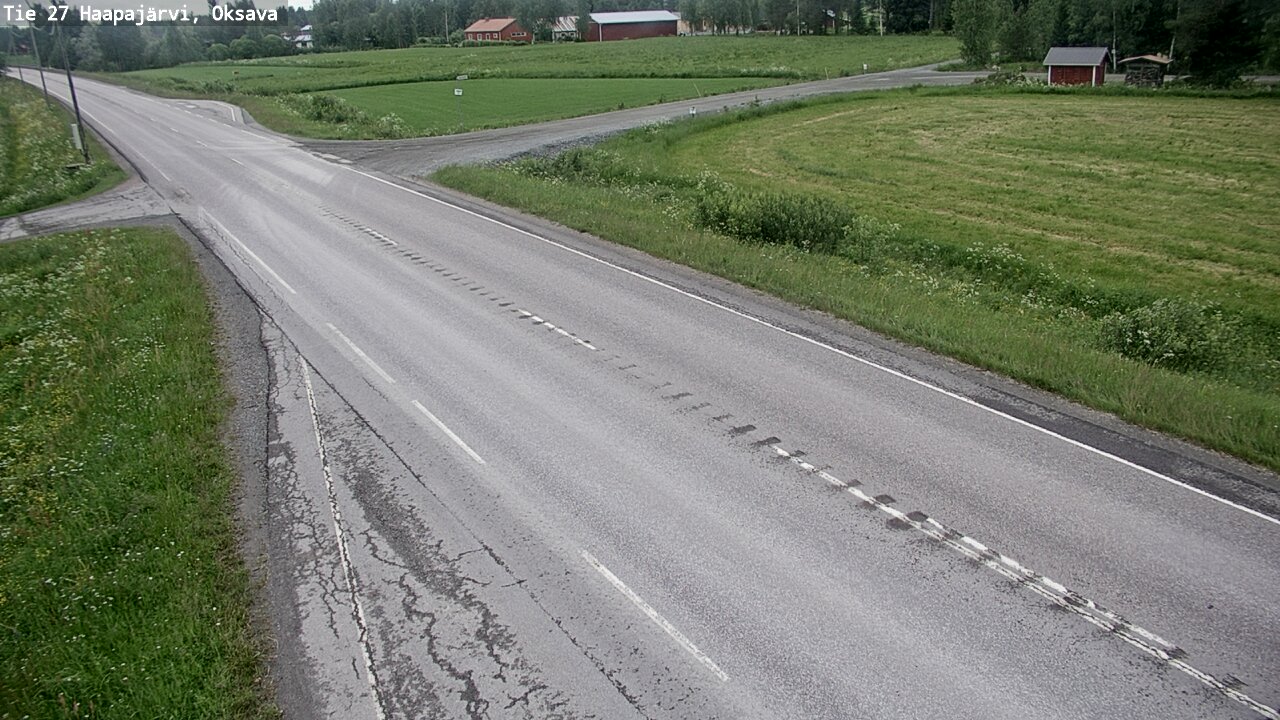 Weather Camera Image Väg 27 Haapajärvi, Oksava, Haapajärvi, Pohjois-Pohjanmaa