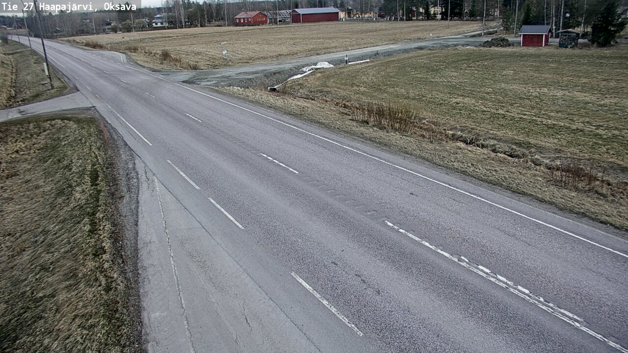 Weather Camera Image Väg 27 Haapajärvi, Oksava, Haapajärvi, Pohjois-Pohjanmaa