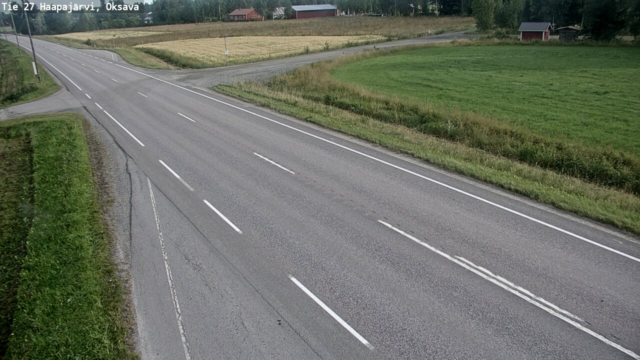 Weather Camera Image Väg 27 Haapajärvi, Oksava, Haapajärvi, Pohjois-Pohjanmaa