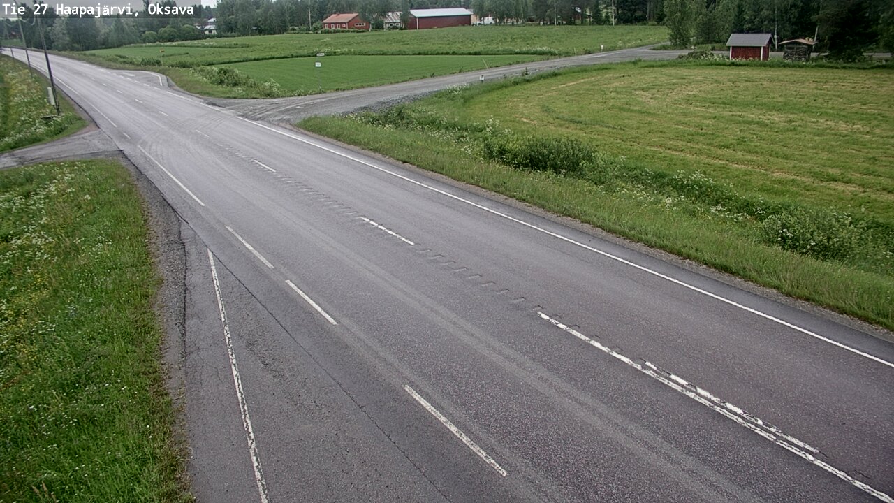Weather Camera Image Väg 27 Haapajärvi, Oksava, Haapajärvi, Pohjois-Pohjanmaa
