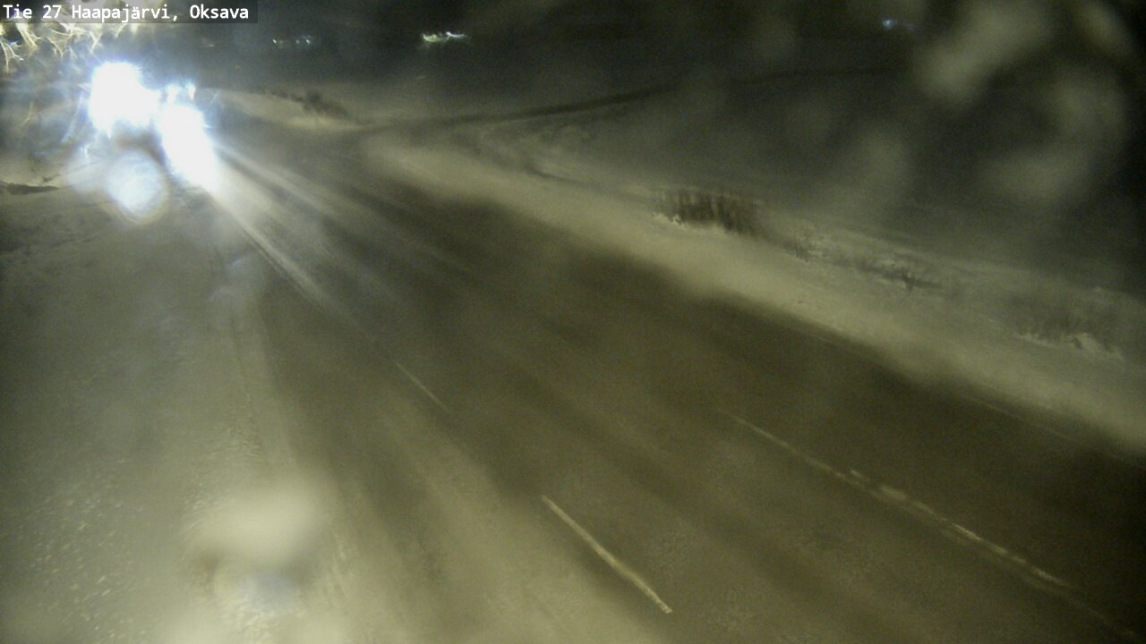 Weather Camera Image Väg 27 Haapajärvi, Oksava, Haapajärvi, Pohjois-Pohjanmaa