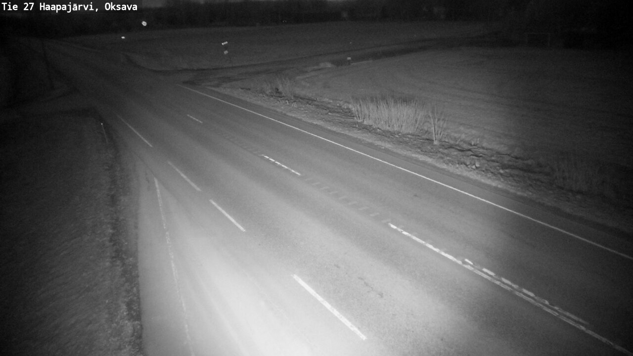 Weather Camera Image Road 27 Haapajärvi, Oksava, Haapajärvi, Pohjois-Pohjanmaa