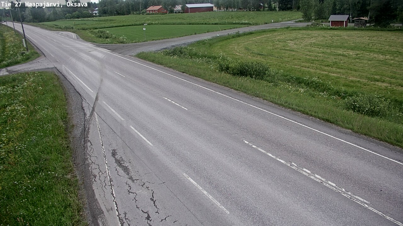 Weather Camera Image Väg 27 Haapajärvi, Oksava, Haapajärvi, Pohjois-Pohjanmaa