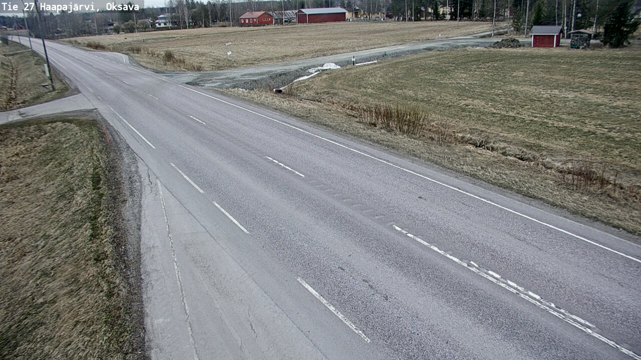 Weather Camera Image Väg 27 Haapajärvi, Oksava, Haapajärvi, Pohjois-Pohjanmaa