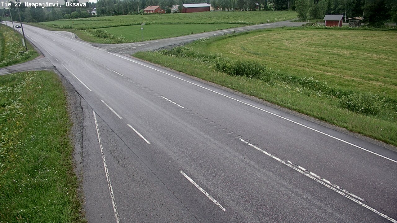 Weather Camera Image Väg 27 Haapajärvi, Oksava, Haapajärvi, Pohjois-Pohjanmaa
