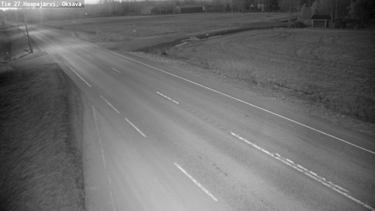 Weather Camera Image Road 27 Haapajärvi, Oksava, Haapajärvi, Pohjois-Pohjanmaa