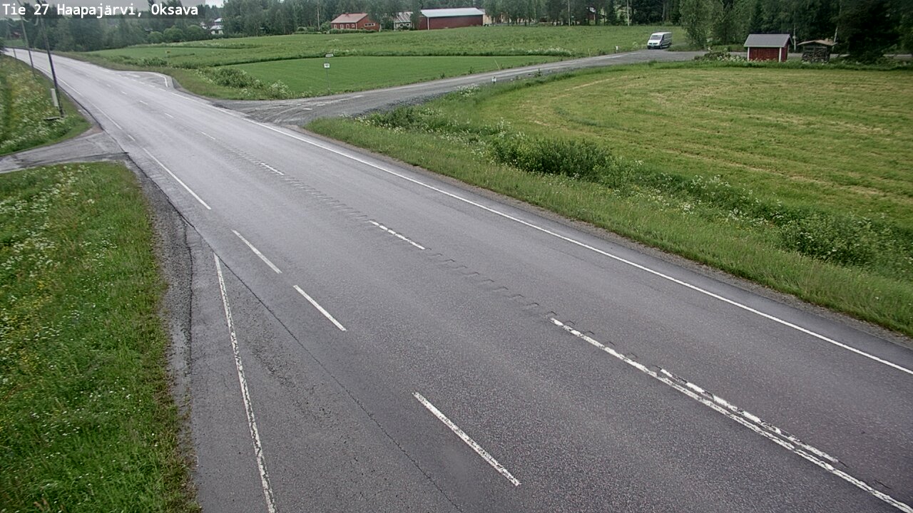 Weather Camera Image Väg 27 Haapajärvi, Oksava, Haapajärvi, Pohjois-Pohjanmaa