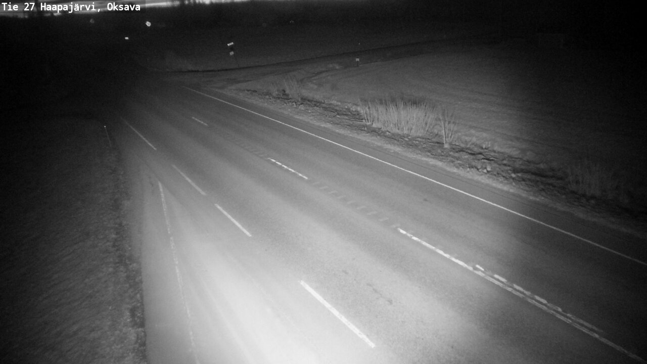 Weather Camera Image Road 27 Haapajärvi, Oksava, Haapajärvi, Pohjois-Pohjanmaa