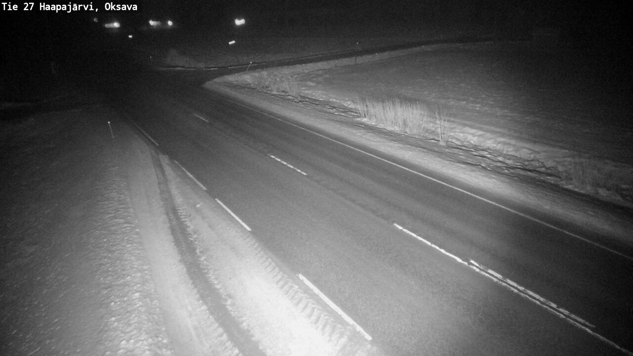 Weather Camera Image Väg 27 Haapajärvi, Oksava, Haapajärvi, Pohjois-Pohjanmaa