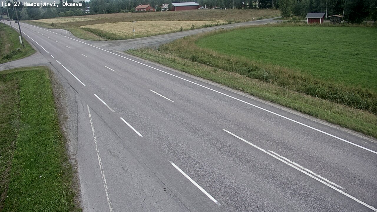 Weather Camera Image Väg 27 Haapajärvi, Oksava, Haapajärvi, Pohjois-Pohjanmaa