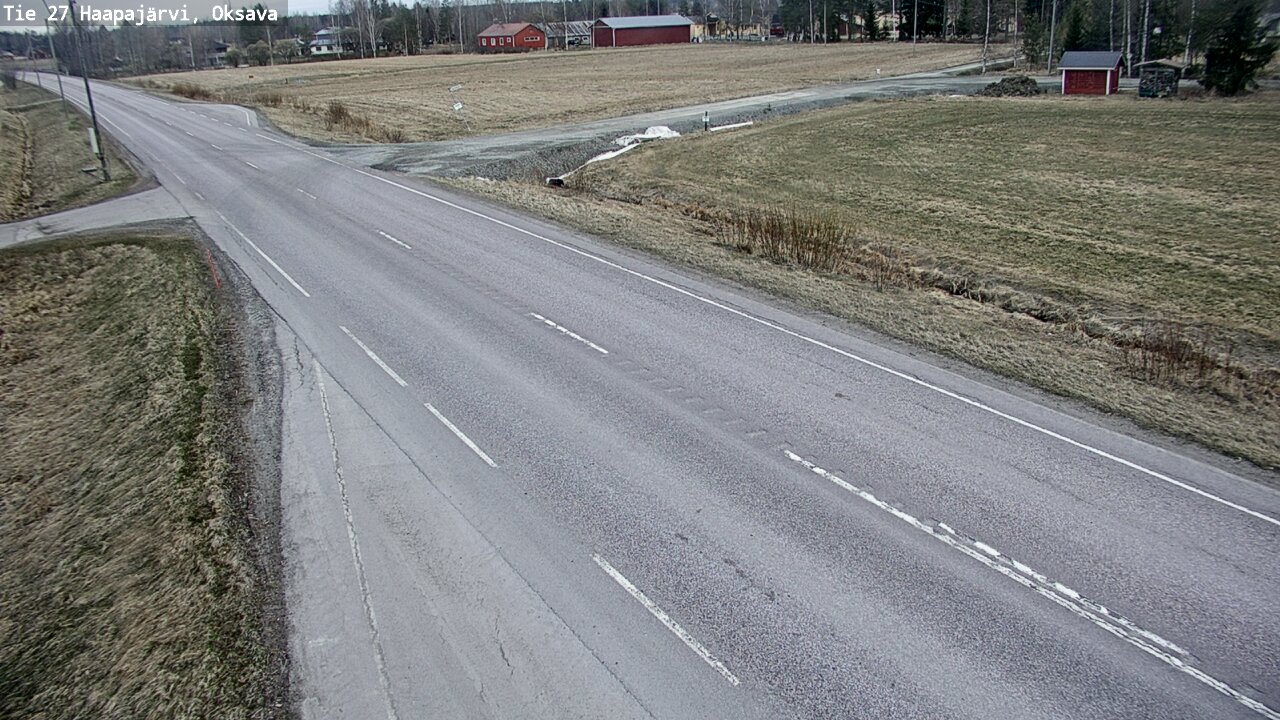 Weather Camera Image Väg 27 Haapajärvi, Oksava, Haapajärvi, Pohjois-Pohjanmaa