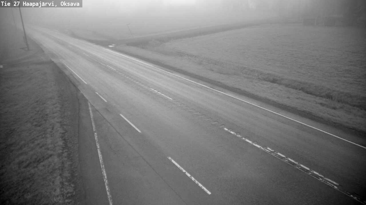 Weather Camera Image Väg 27 Haapajärvi, Oksava, Haapajärvi, Pohjois-Pohjanmaa
