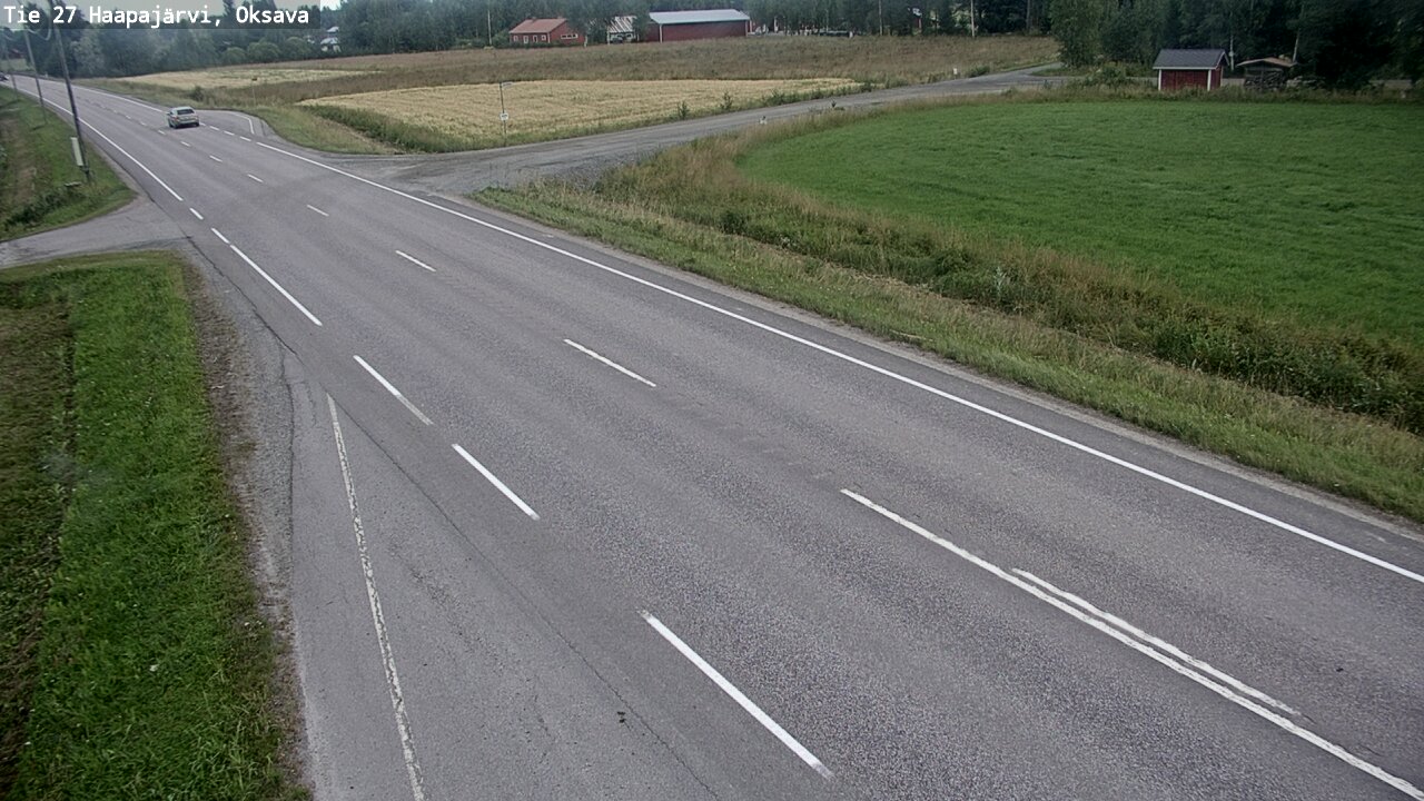 Weather Camera Image Väg 27 Haapajärvi, Oksava, Haapajärvi, Pohjois-Pohjanmaa