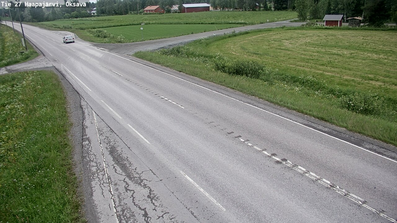 Weather Camera Image Väg 27 Haapajärvi, Oksava, Haapajärvi, Pohjois-Pohjanmaa