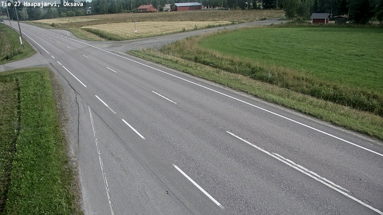 Weather Camera Image Väg 27 Haapajärvi, Oksava, Haapajärvi, Pohjois-Pohjanmaa