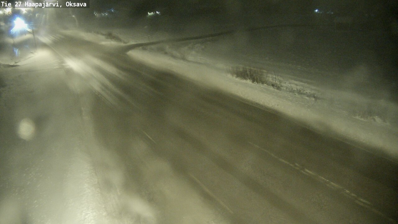 Weather Camera Image Väg 27 Haapajärvi, Oksava, Haapajärvi, Pohjois-Pohjanmaa