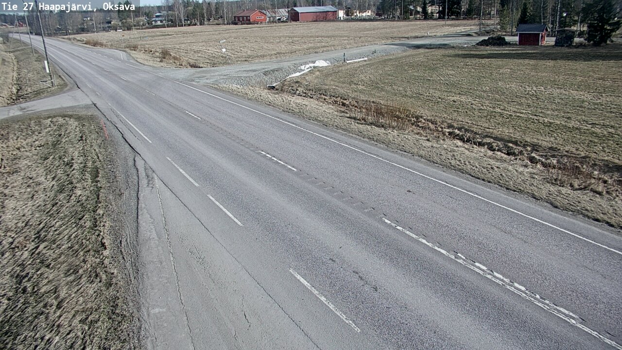 Weather Camera Image Road 27 Haapajärvi, Oksava, Haapajärvi, Pohjois-Pohjanmaa