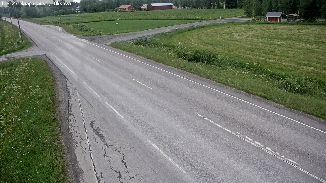 Weather Camera Image Väg 27 Haapajärvi, Oksava, Haapajärvi, Pohjois-Pohjanmaa