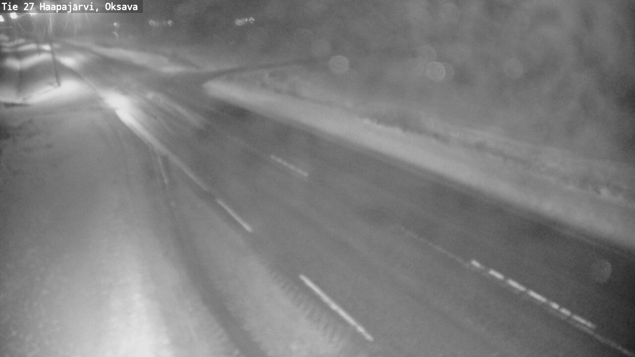 Weather Camera Image Väg 27 Haapajärvi, Oksava, Haapajärvi, Pohjois-Pohjanmaa