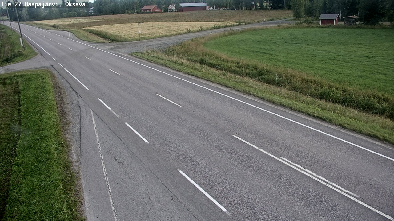 Weather Camera Image Väg 27 Haapajärvi, Oksava, Haapajärvi, Pohjois-Pohjanmaa