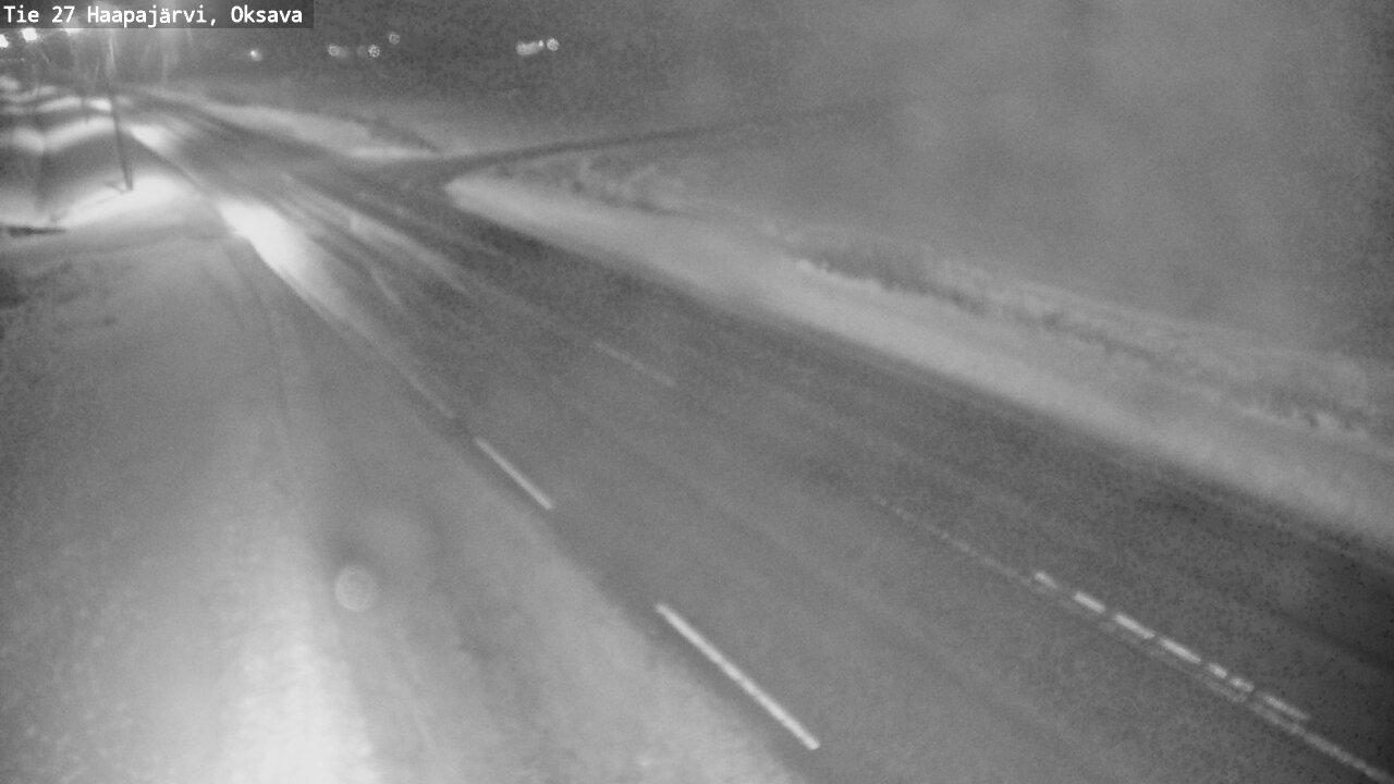 Weather Camera Image Väg 27 Haapajärvi, Oksava, Haapajärvi, Pohjois-Pohjanmaa