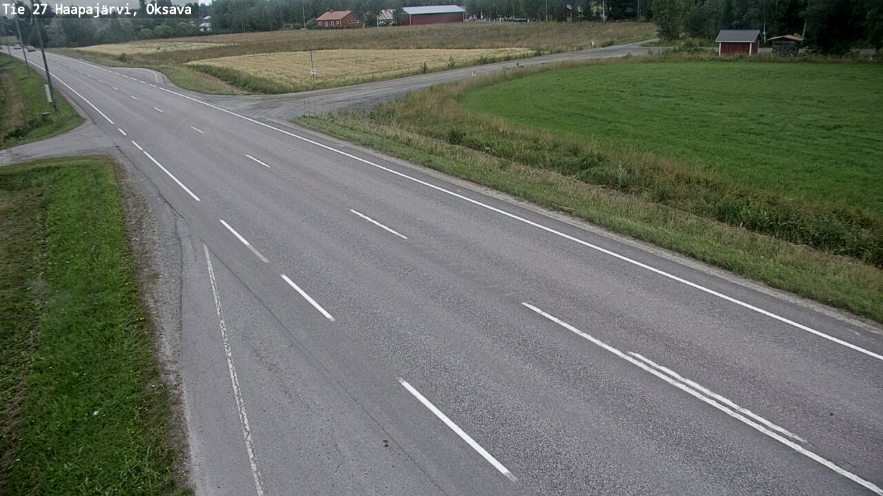 Weather Camera Image Väg 27 Haapajärvi, Oksava, Haapajärvi, Pohjois-Pohjanmaa
