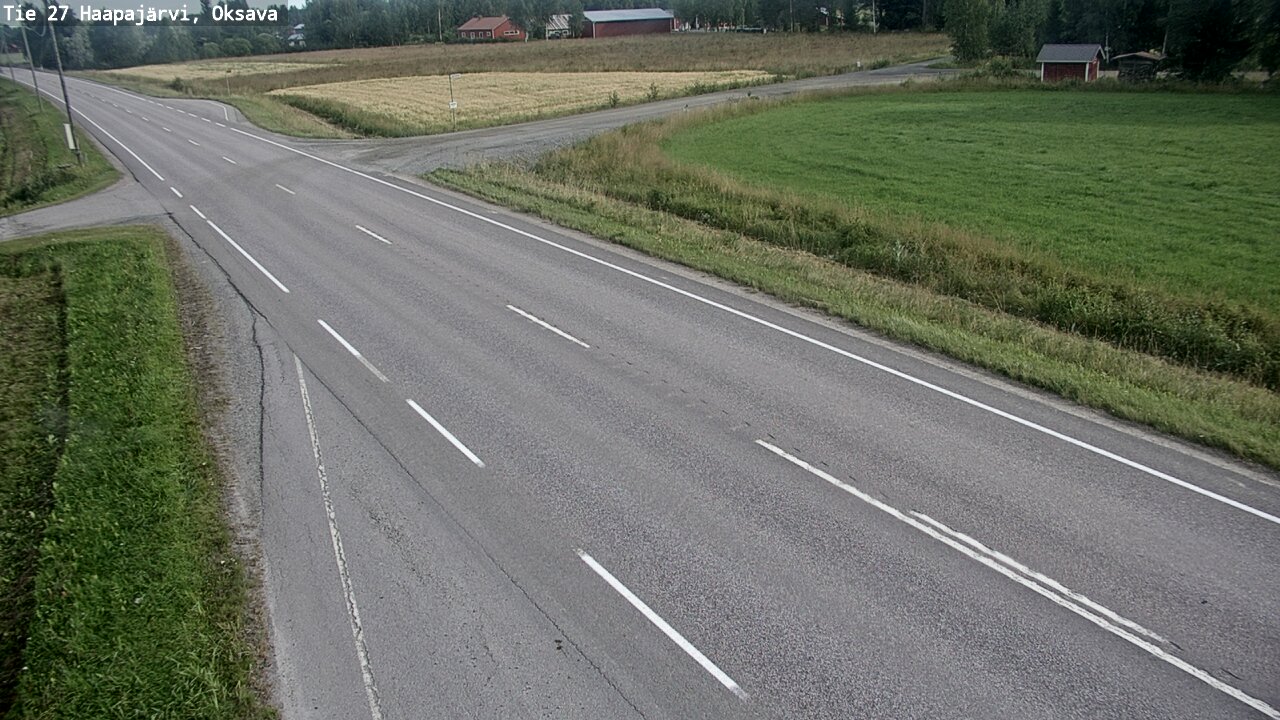 Weather Camera Image Väg 27 Haapajärvi, Oksava, Haapajärvi, Pohjois-Pohjanmaa