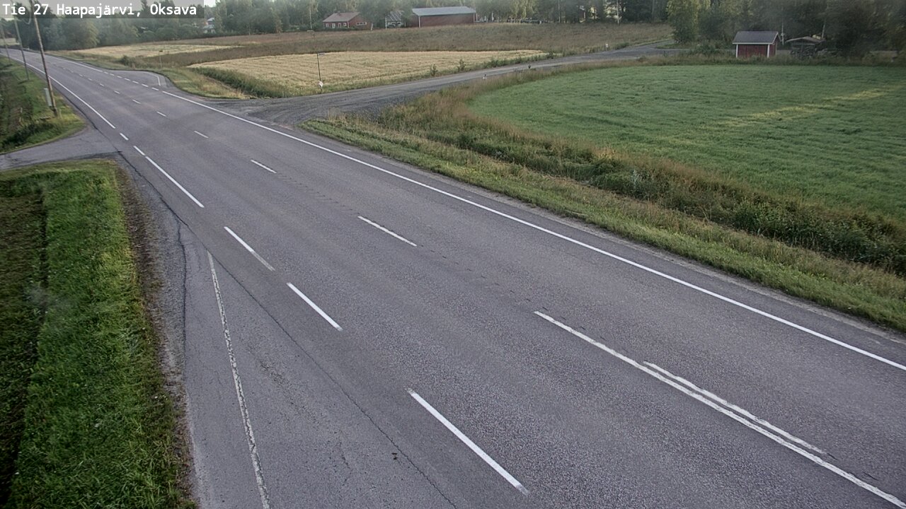 Weather Camera Image Väg 27 Haapajärvi, Oksava, Haapajärvi, Pohjois-Pohjanmaa