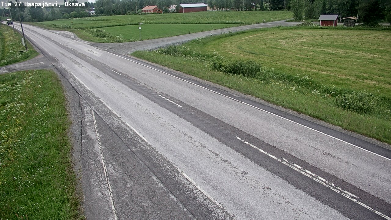 Weather Camera Image Väg 27 Haapajärvi, Oksava, Haapajärvi, Pohjois-Pohjanmaa