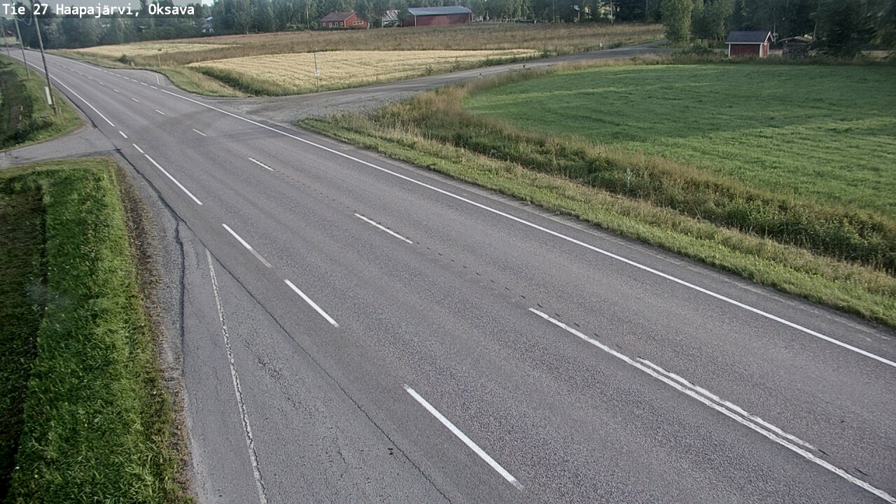 Weather Camera Image Väg 27 Haapajärvi, Oksava, Haapajärvi, Pohjois-Pohjanmaa
