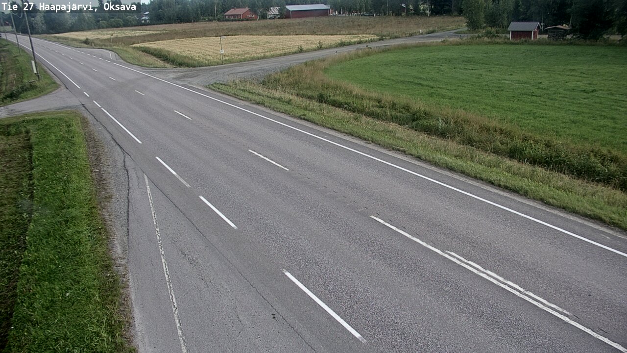 Weather Camera Image Väg 27 Haapajärvi, Oksava, Haapajärvi, Pohjois-Pohjanmaa