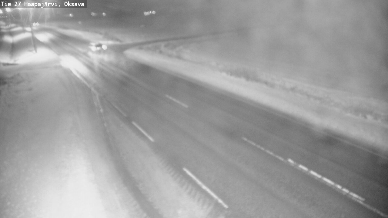 Weather Camera Image Väg 27 Haapajärvi, Oksava, Haapajärvi, Pohjois-Pohjanmaa