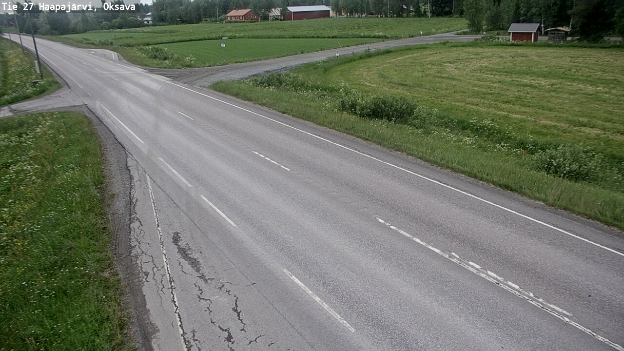 Weather Camera Image Väg 27 Haapajärvi, Oksava, Haapajärvi, Pohjois-Pohjanmaa