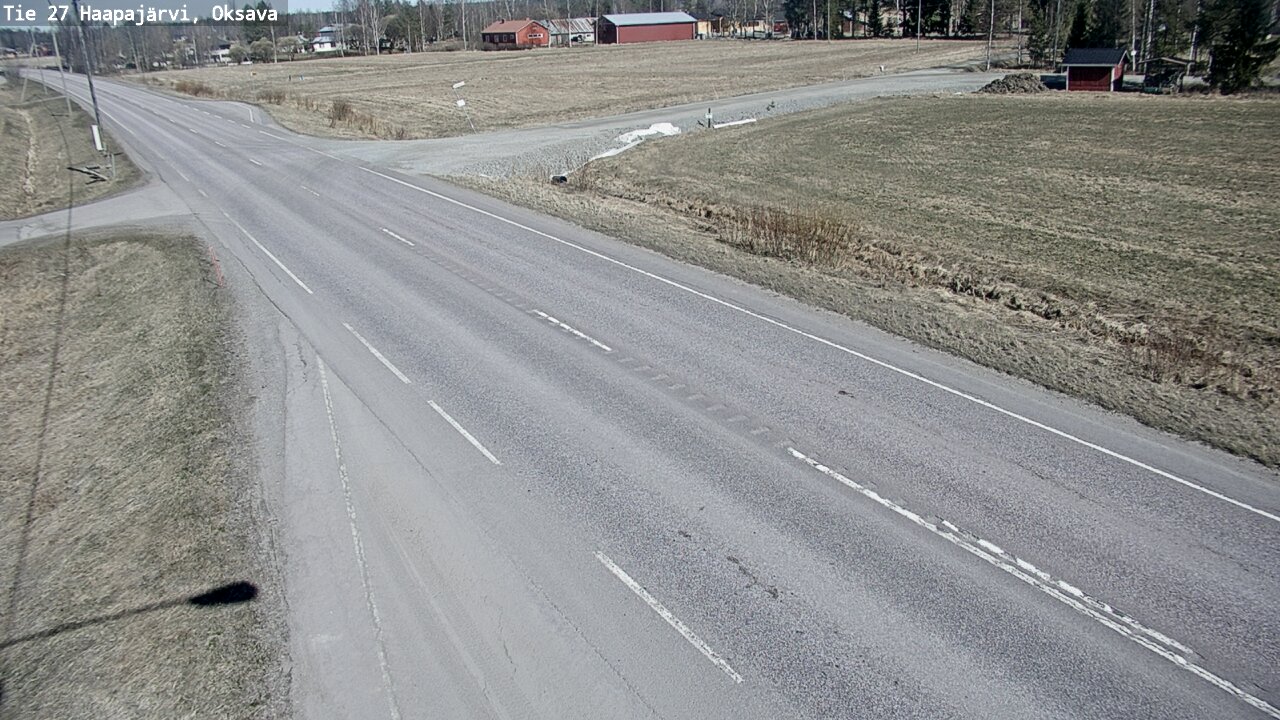 Weather Camera Image Road 27 Haapajärvi, Oksava, Haapajärvi, Pohjois-Pohjanmaa