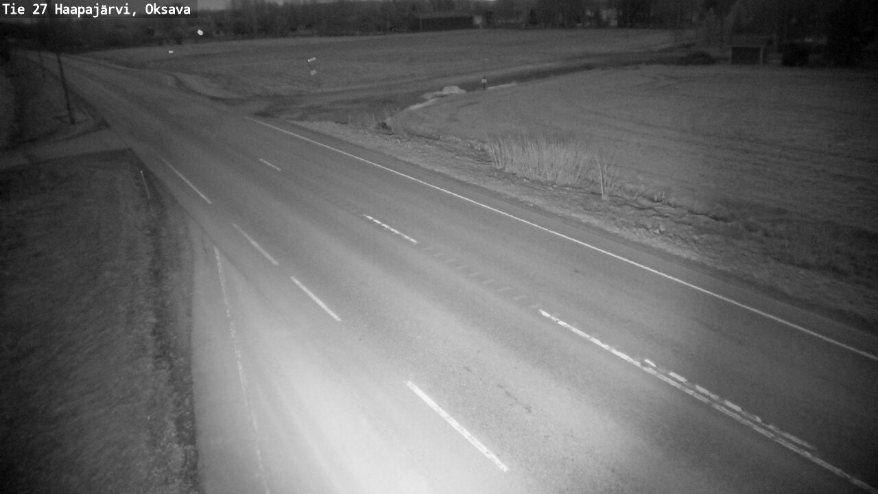 Weather Camera Image Road 27 Haapajärvi, Oksava, Haapajärvi, Pohjois-Pohjanmaa