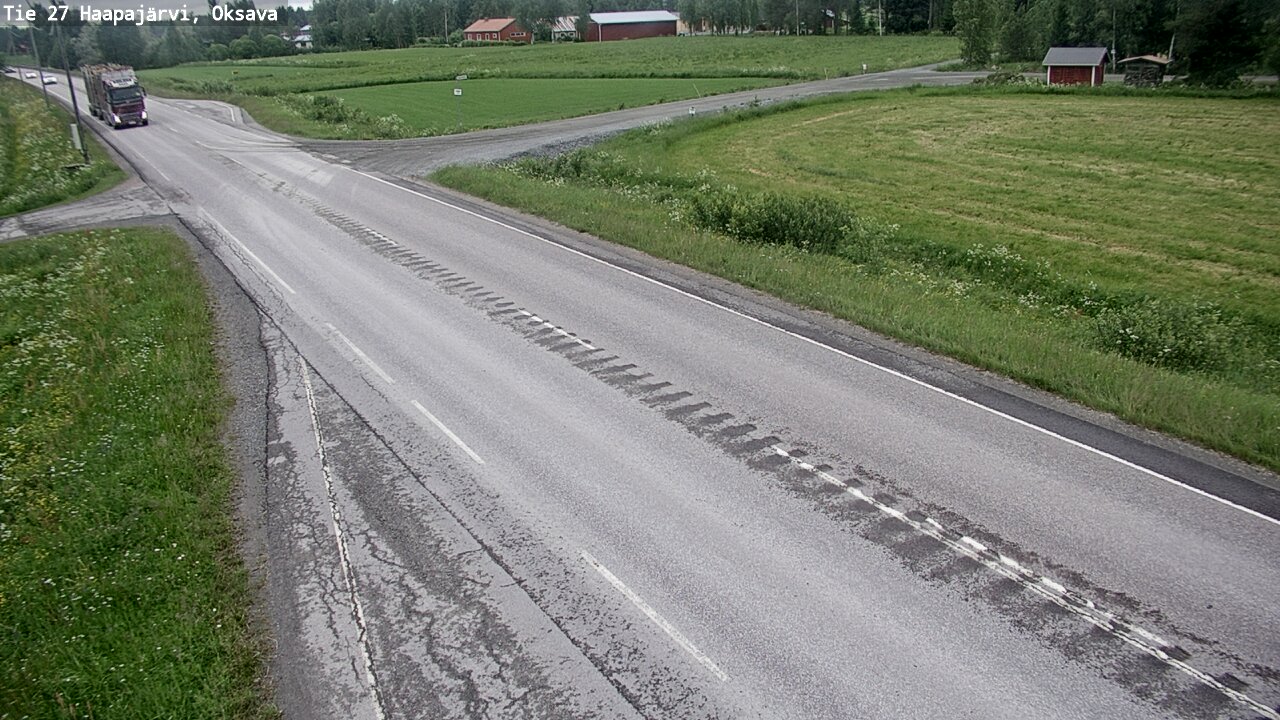 Weather Camera Image Väg 27 Haapajärvi, Oksava, Haapajärvi, Pohjois-Pohjanmaa