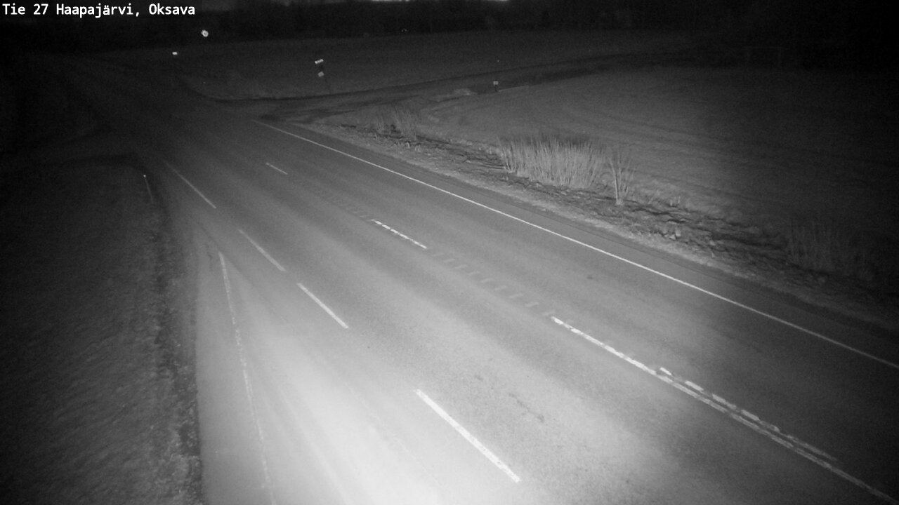 Weather Camera Image Road 27 Haapajärvi, Oksava, Haapajärvi, Pohjois-Pohjanmaa